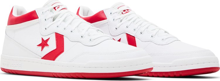 Fastbreak Pro Leather Mid White Enamel Red