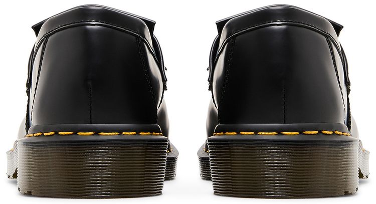 Adrian Yellow Stitch Leather Tassel Loafer Black