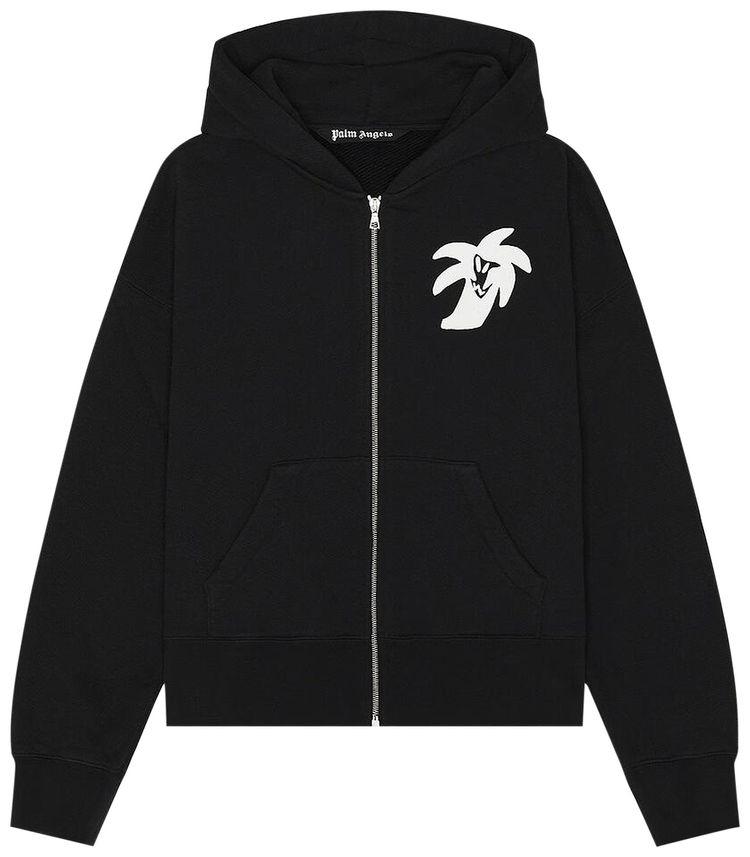Palm Angels Hunter Zipped Hoodie BlackWhite