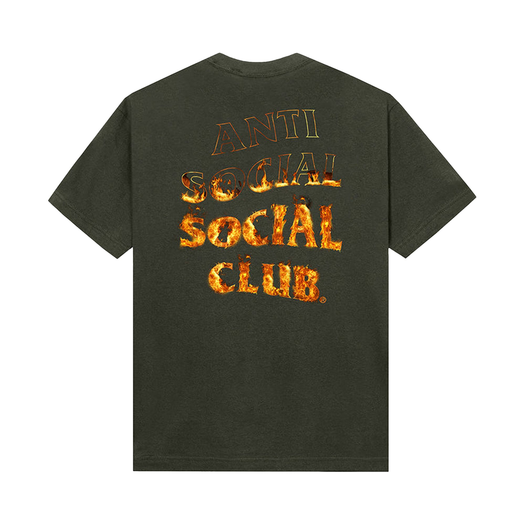 ★ ANTI SOCIAL SOCIAL CLUB★ Fire Inside USA Short Sleeve T Anti Social Social Club A Fire Inside Black Tee- 'Flame'