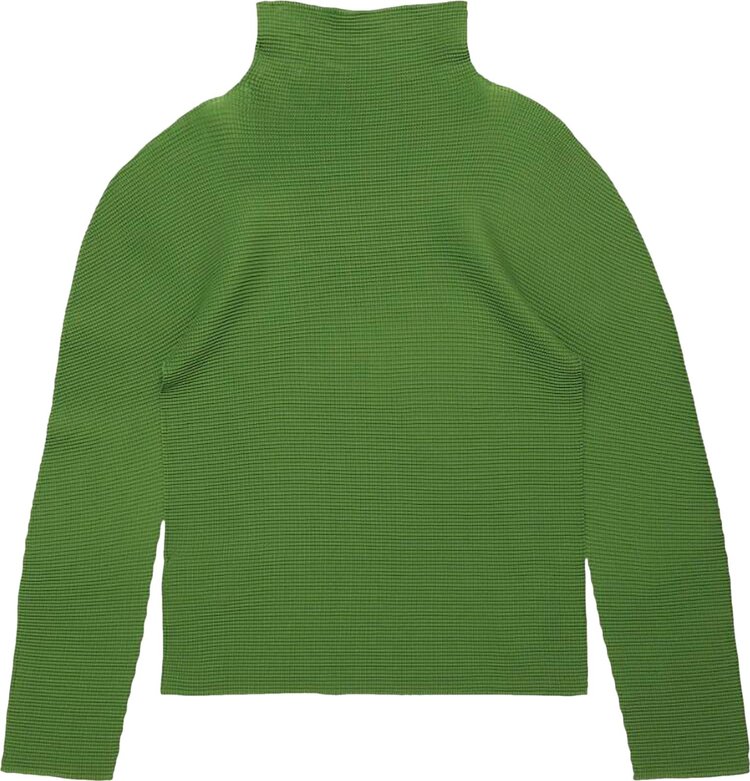 Issey Miyake Stretch Pleats Top Green