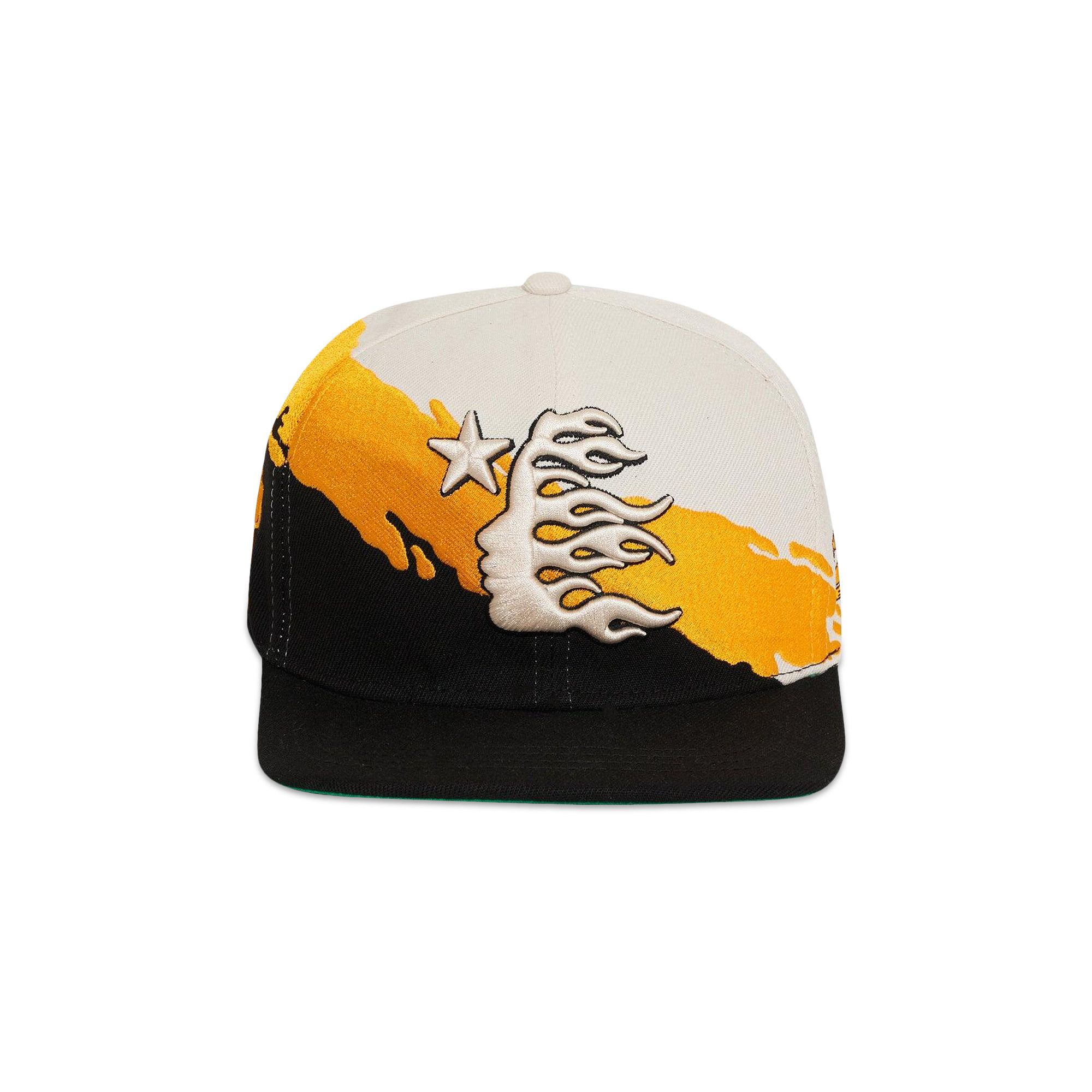 Buy Hellstar Paintbrush Snapback Hat Orange Black HS01HAT001 ORAN GOAT UK