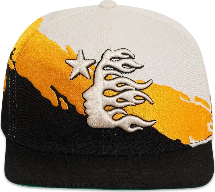 Hellstar Paintbrush Snapback Hat OrangeBlack