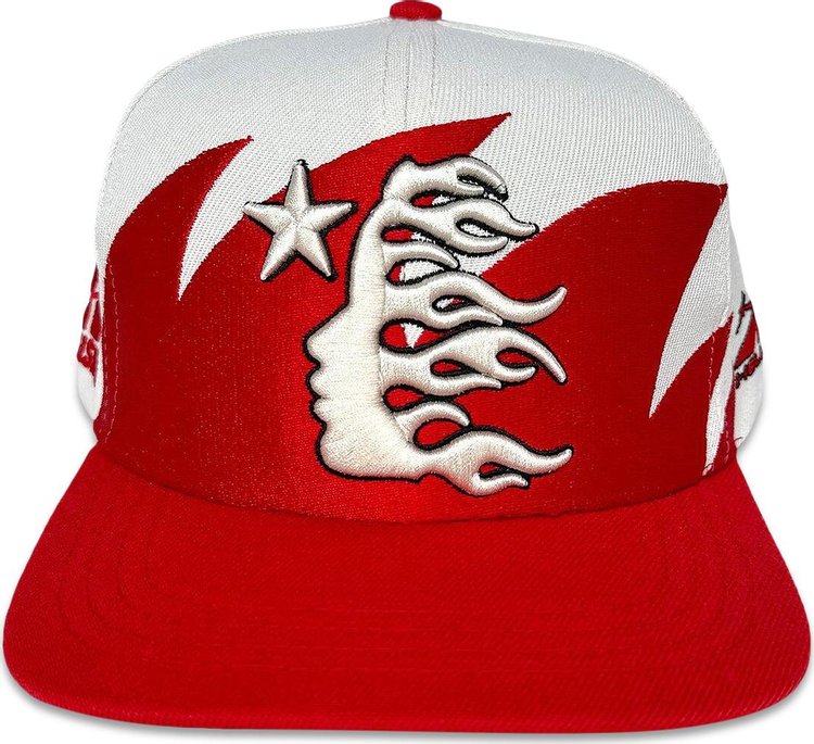 Hellstar Sharkteeth Snapback Hat Off WhiteRed