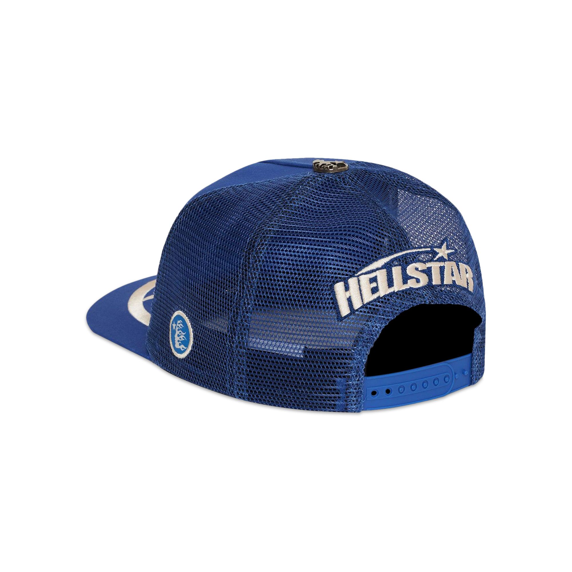 Buy Hellstar Big Logo Trucker Snapback Hat 'Blue' - HS01H01