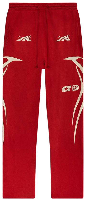 HELLSTAR SPORTS DOUBLE HIT SWEATPANTS RED
