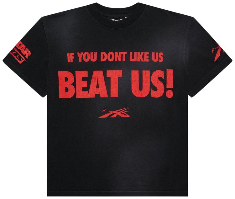 Hellstar Beat Us T Shirt BlackRed