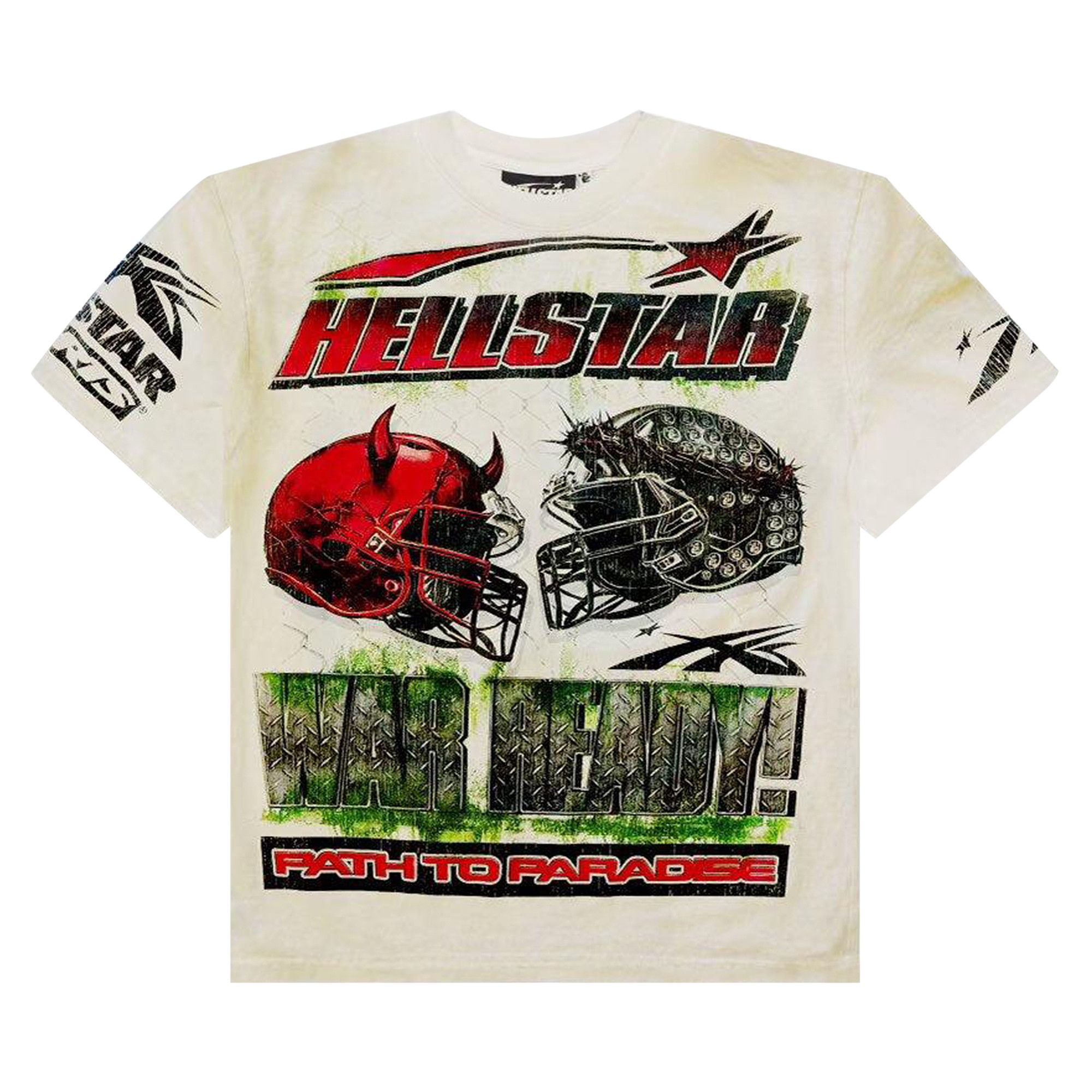 Buy Hellstar War Ready! T-Shirt 'Cream' - HS01TEE06 CREA | GOAT