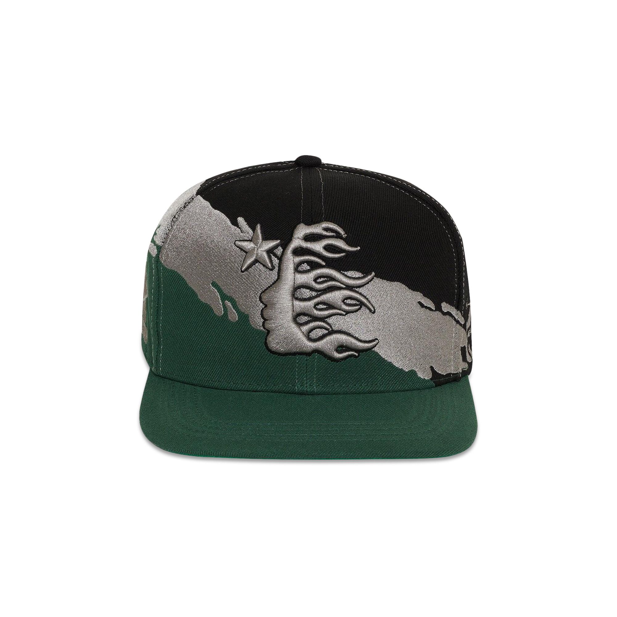 Buy Hellstar Paintbrush Snapback Hat Black Green HS01HAT002 BKGR GOAT UK