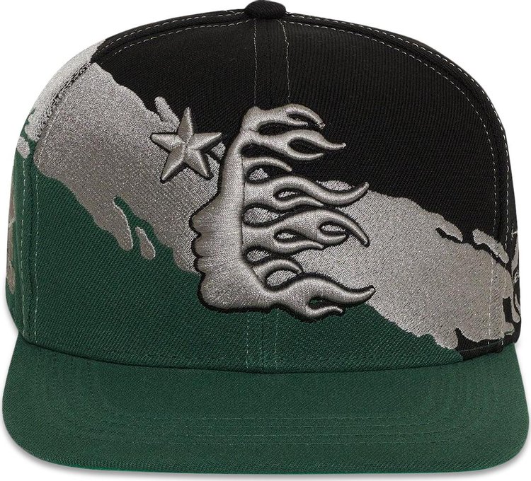 Hellstar Paintbrush Snapback Hat BlackGreen