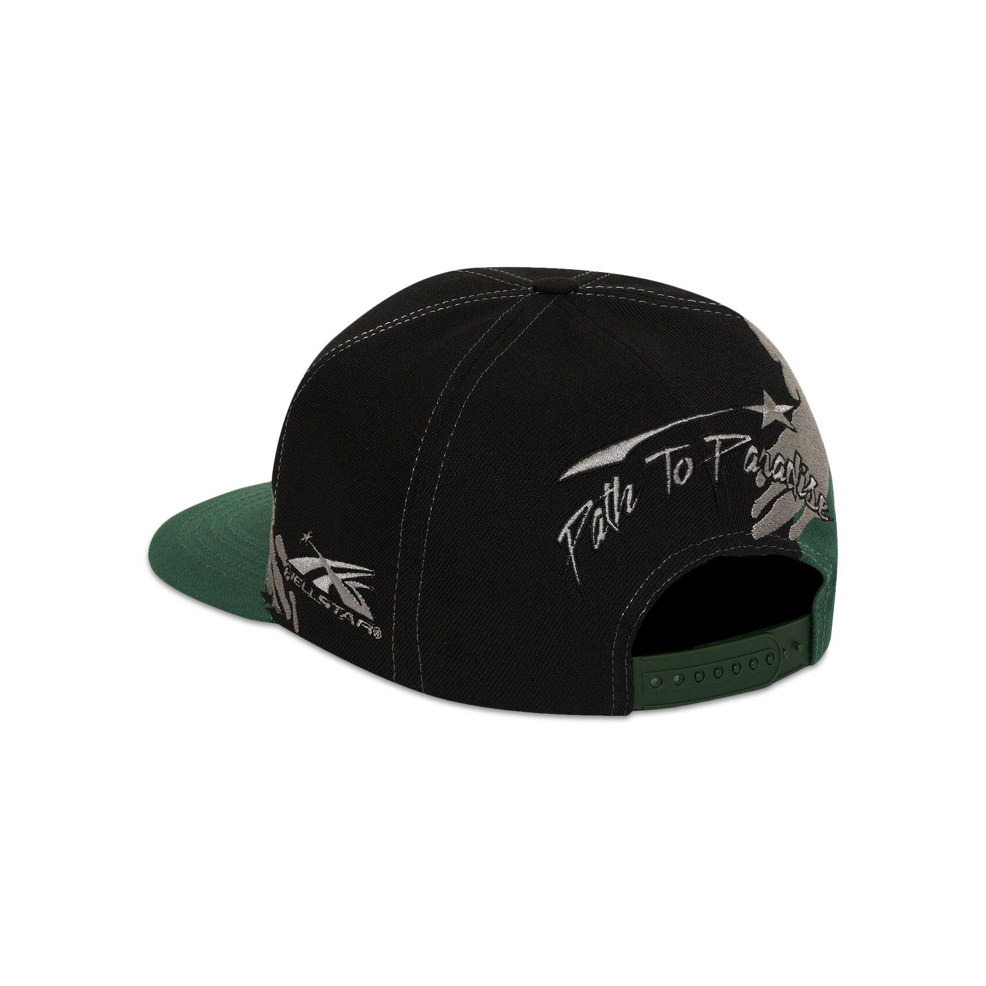 Buy Hellstar Paintbrush Snapback Hat 'Black/Green' - HS01HAT002