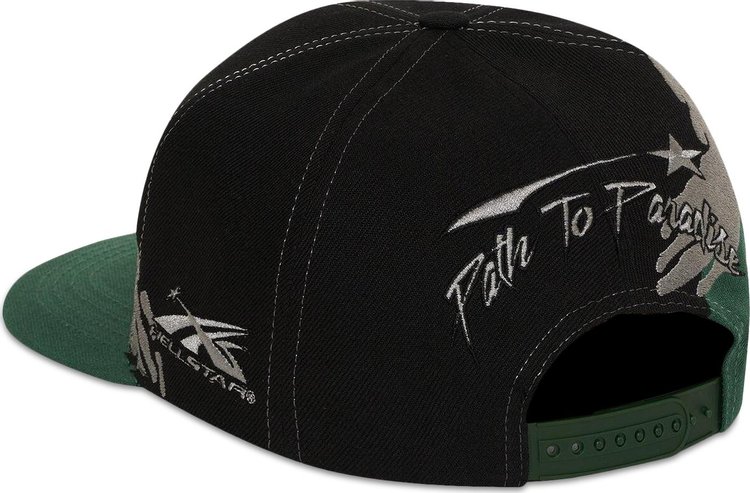 Hellstar Paintbrush Snapback Hat BlackGreen