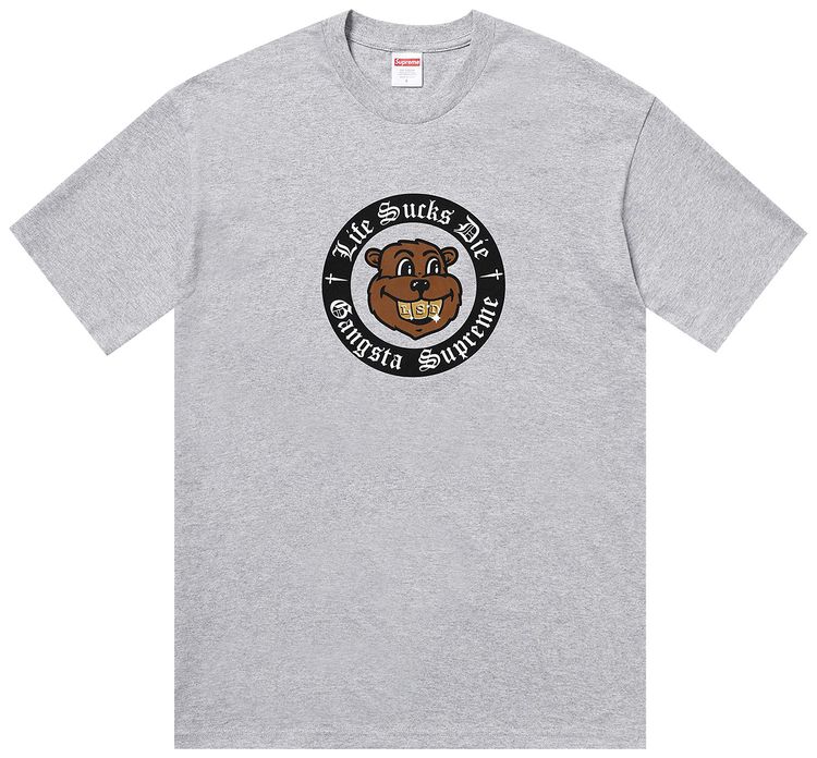 Supreme Life Sucks Die Tee Heather Grey