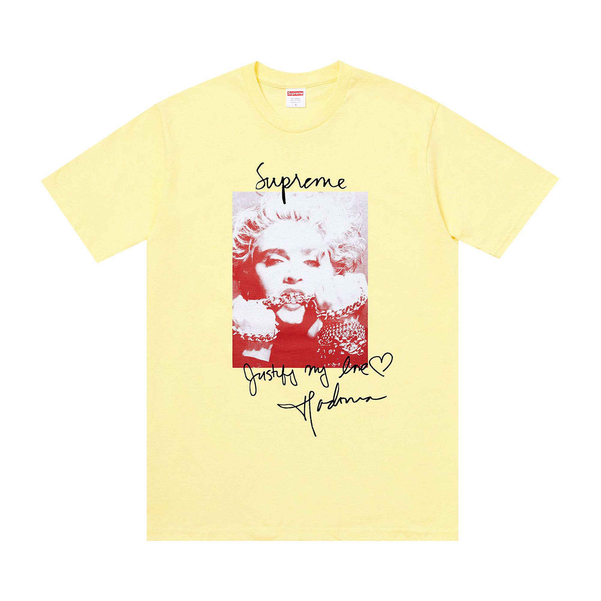 Buy Supreme Madonna Tee 'Yellow' - FW18T1 YELLOW | GOAT
