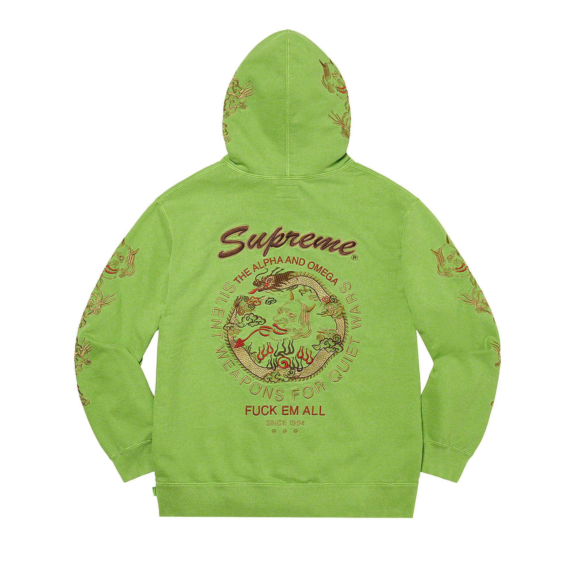 トップス Dragon Overdyed Hooded Sweatshirt Buy Supreme Dragon Overdyed Hooded Sweatshirt 'Lime' - SS20SW67