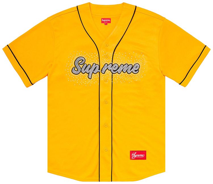 Buy Supreme Rhinestone Baseball Jersey 