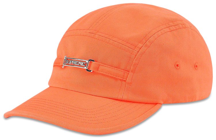 Supreme Name Plate Camp Cap Neon Orange