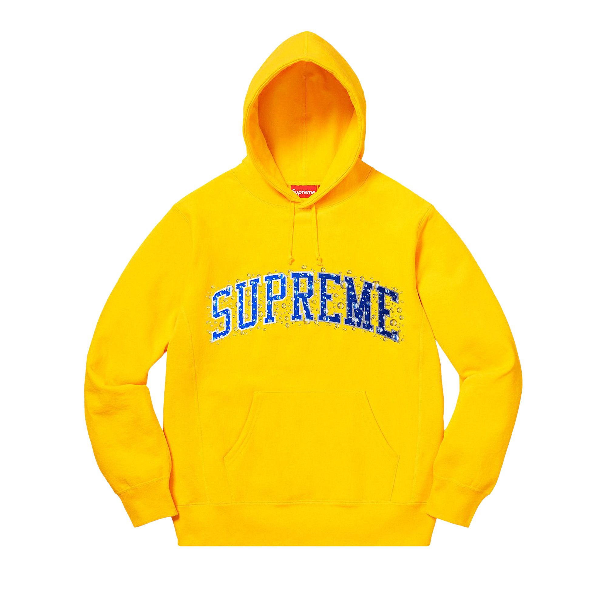 Buy Supreme Water Arc Hooded Sweatshirt Yellow FW18SW42 YELLOW GOAT