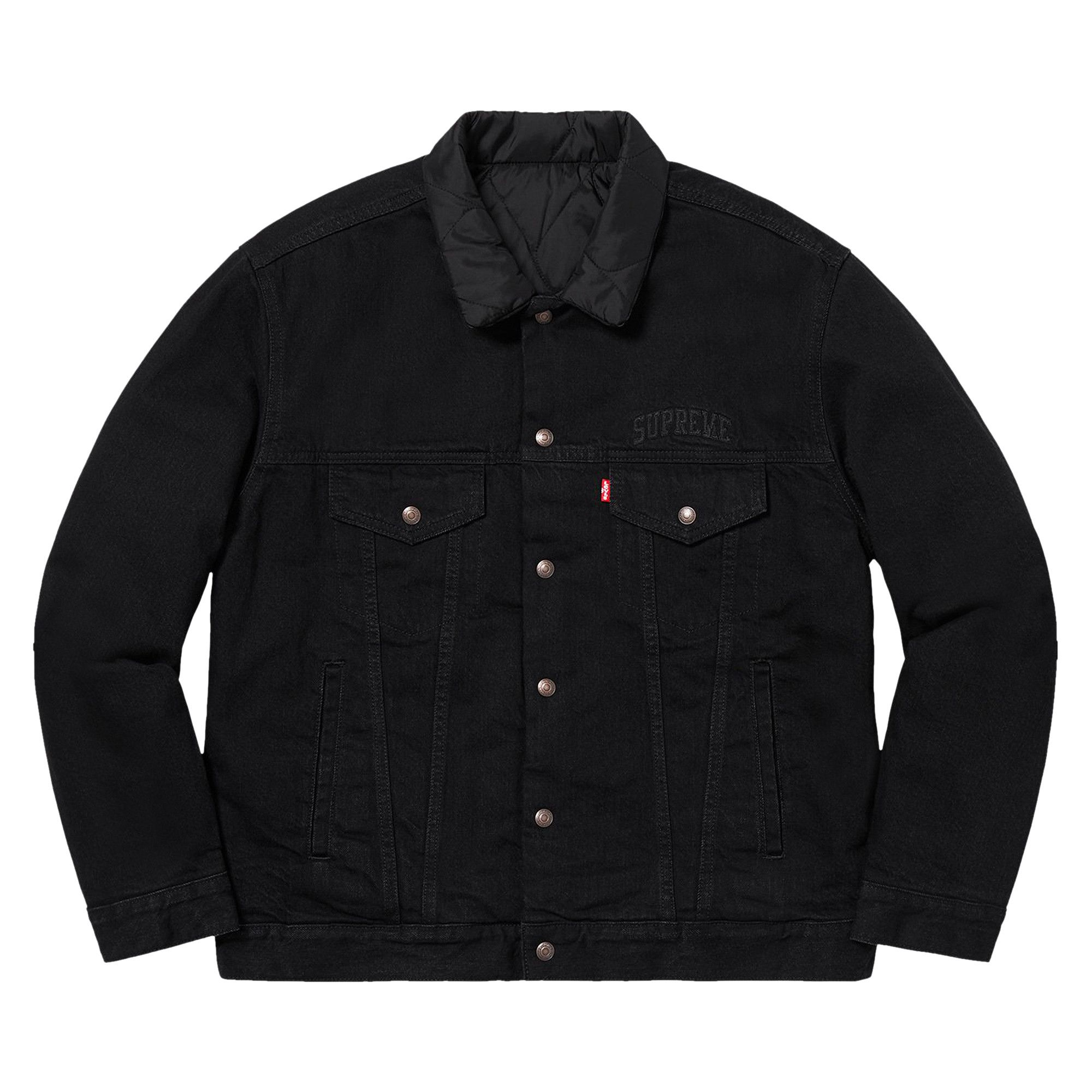 Buy Supreme x Levi's Quilted Reversible Trucker 'Washed Black