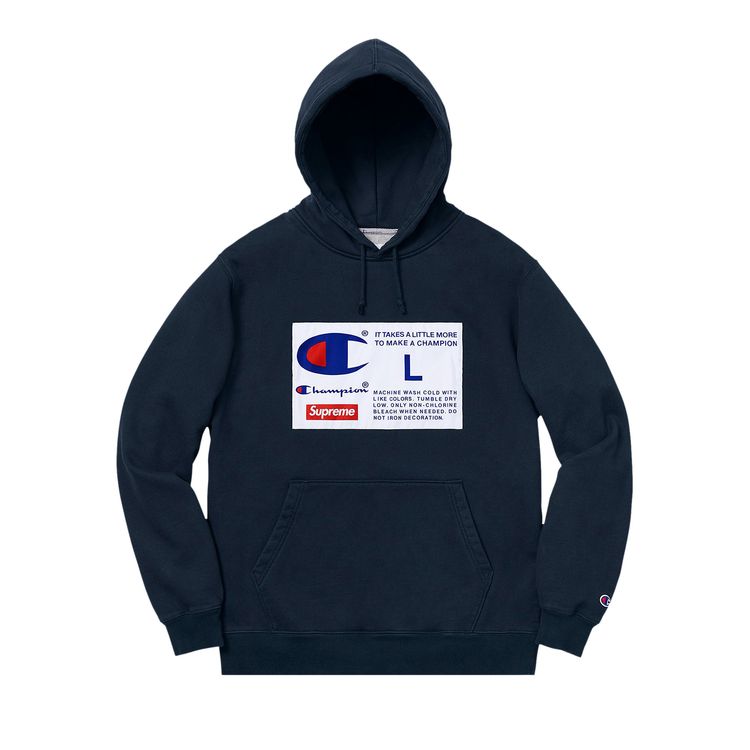 Buy Supreme x Champion Label Hooded Sweatshirt 