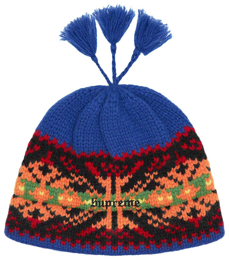 Supreme Tassel Beanie Royal