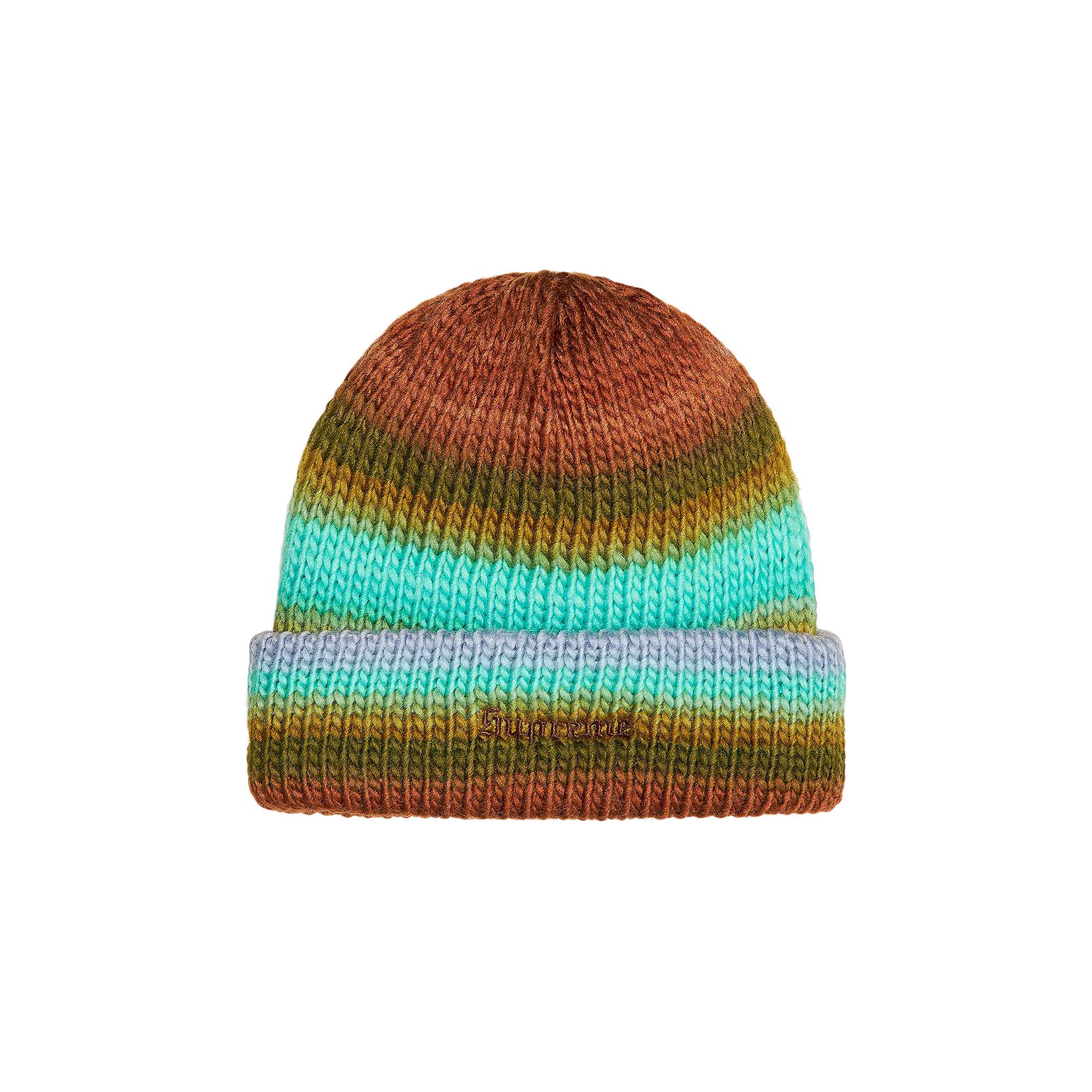 Buy Supreme Ombre Stripe Beanie 'Olive' - FW22BN21 OLIVE | GOAT