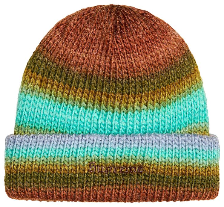 Supreme Ombre Stripe Beanie Olive
