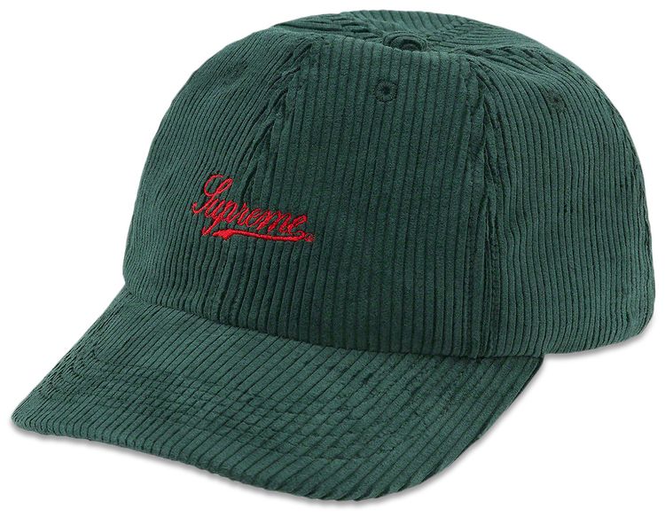 Supreme Script Corduroy 6 Panel Green