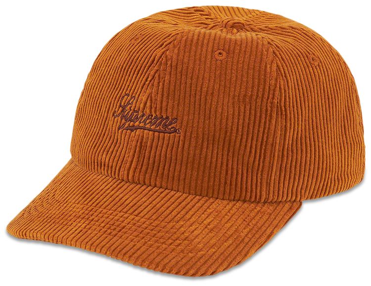 Supreme Script Corduroy 6 Panel Burnt Orange
