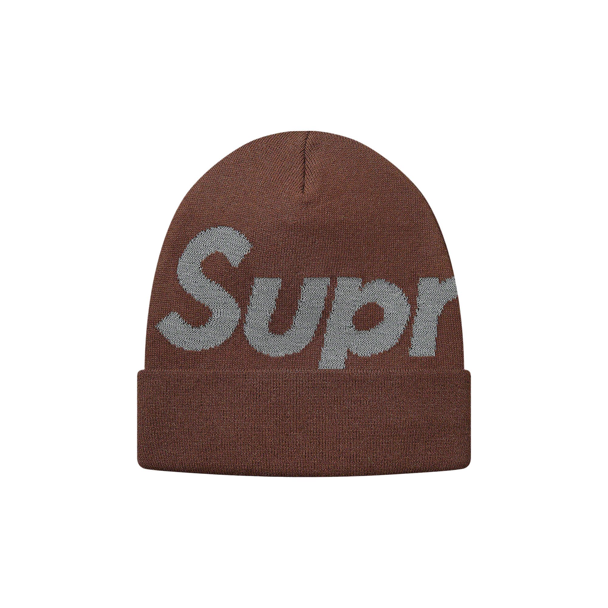 Buy Supreme Big Logo Beanie 'Brown' - FW18BN5 BROWN | GOAT
