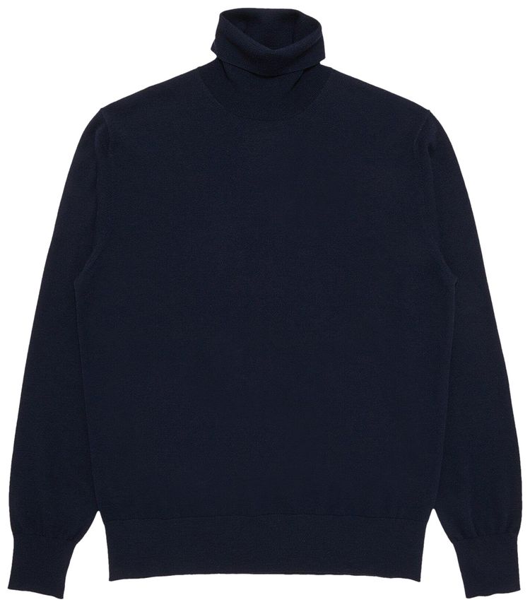 Dries Van Noten Merino Wool Turtleneck Navy