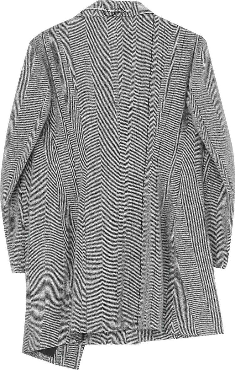 Ys Double Front Jacket Light Grey