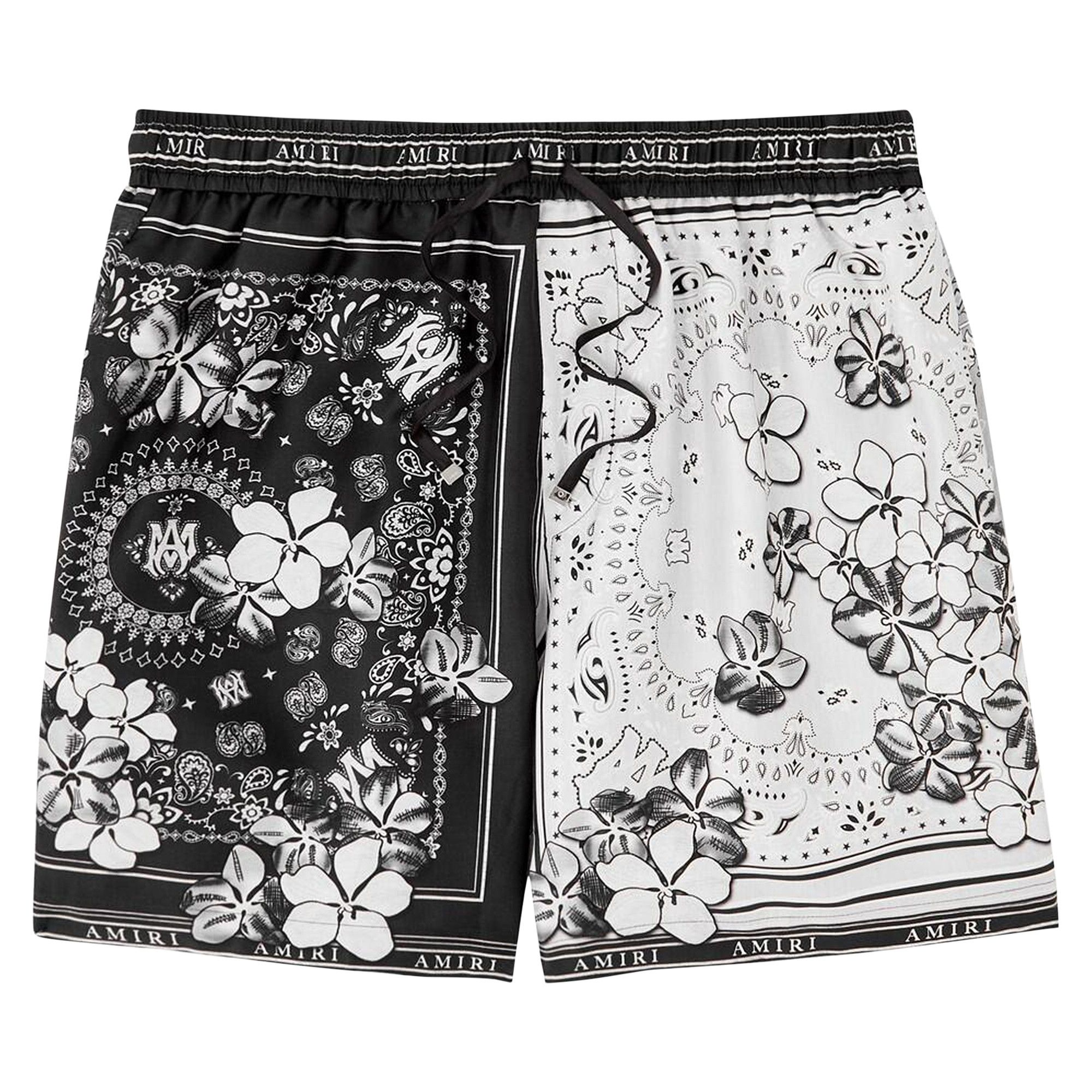 Buy Amiri Bandana Floral Short 'Black' - AMSHCA1031 001 BLAC