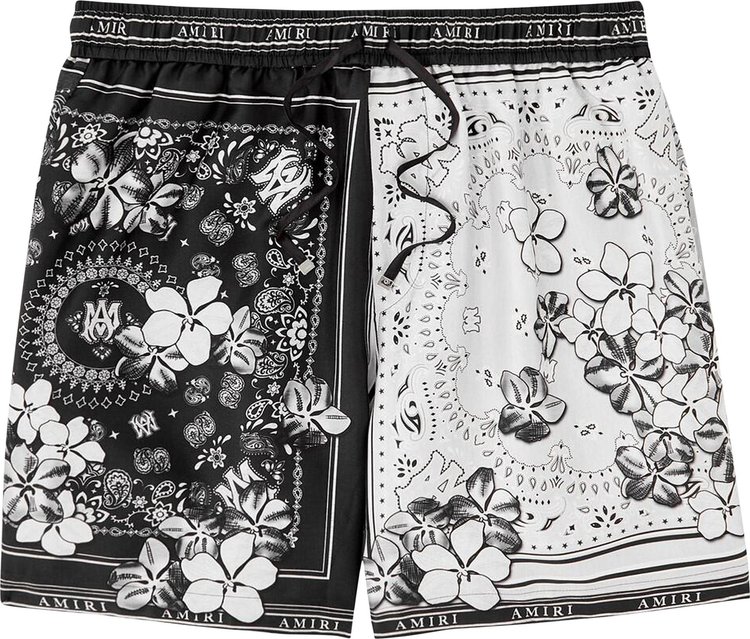 Amiri Bandana Floral Short Black