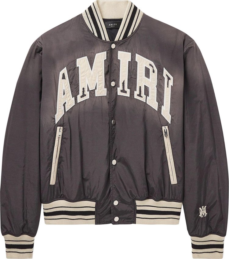 Amiri Sun Faded Bomber Black