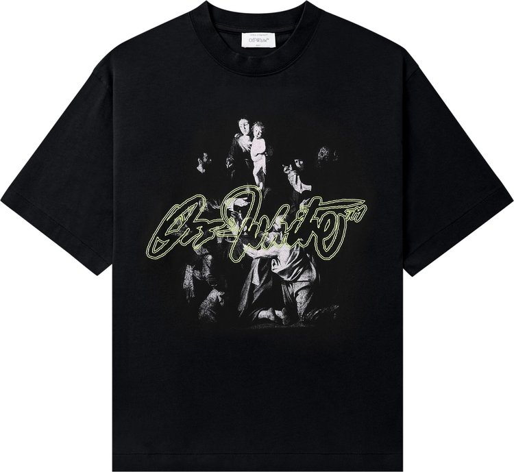 Off White Script Mary Skate Tee Black