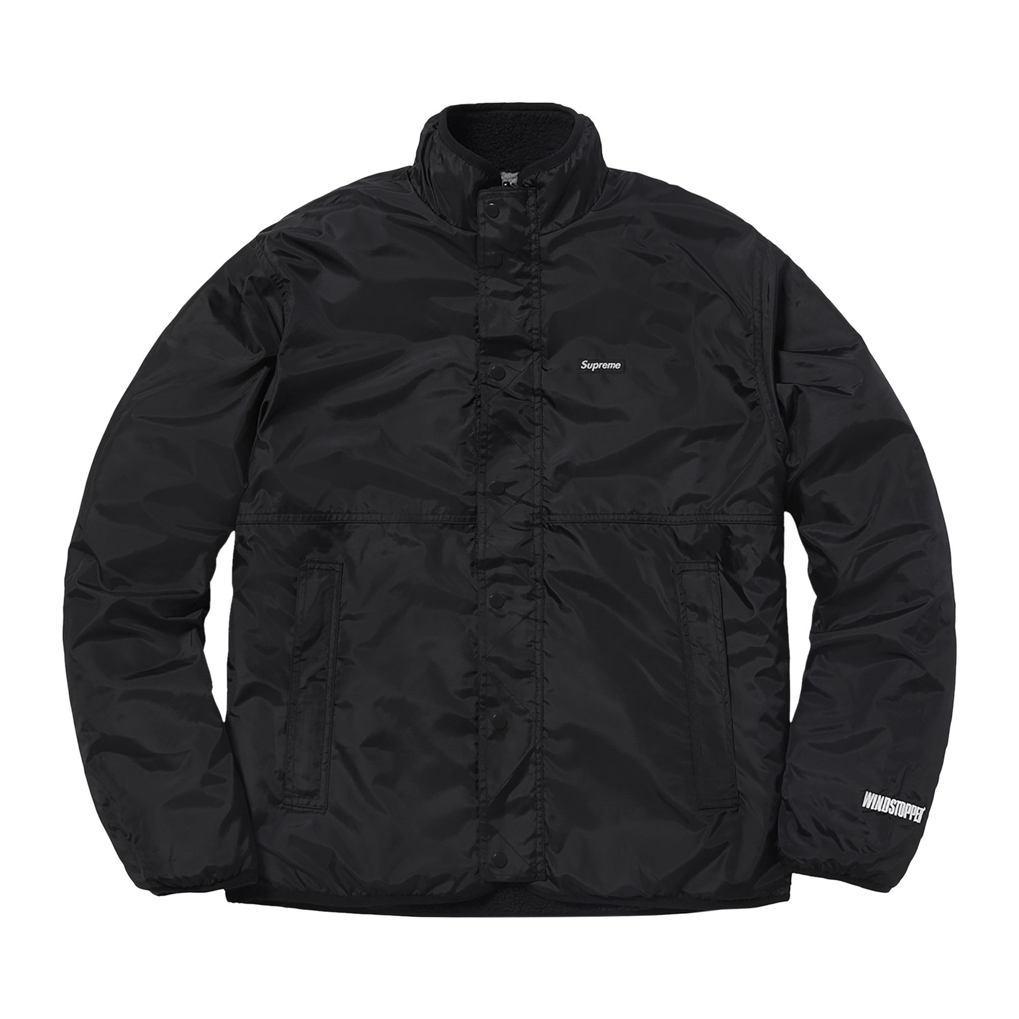 Reversible logo fleece jacket new arrivals