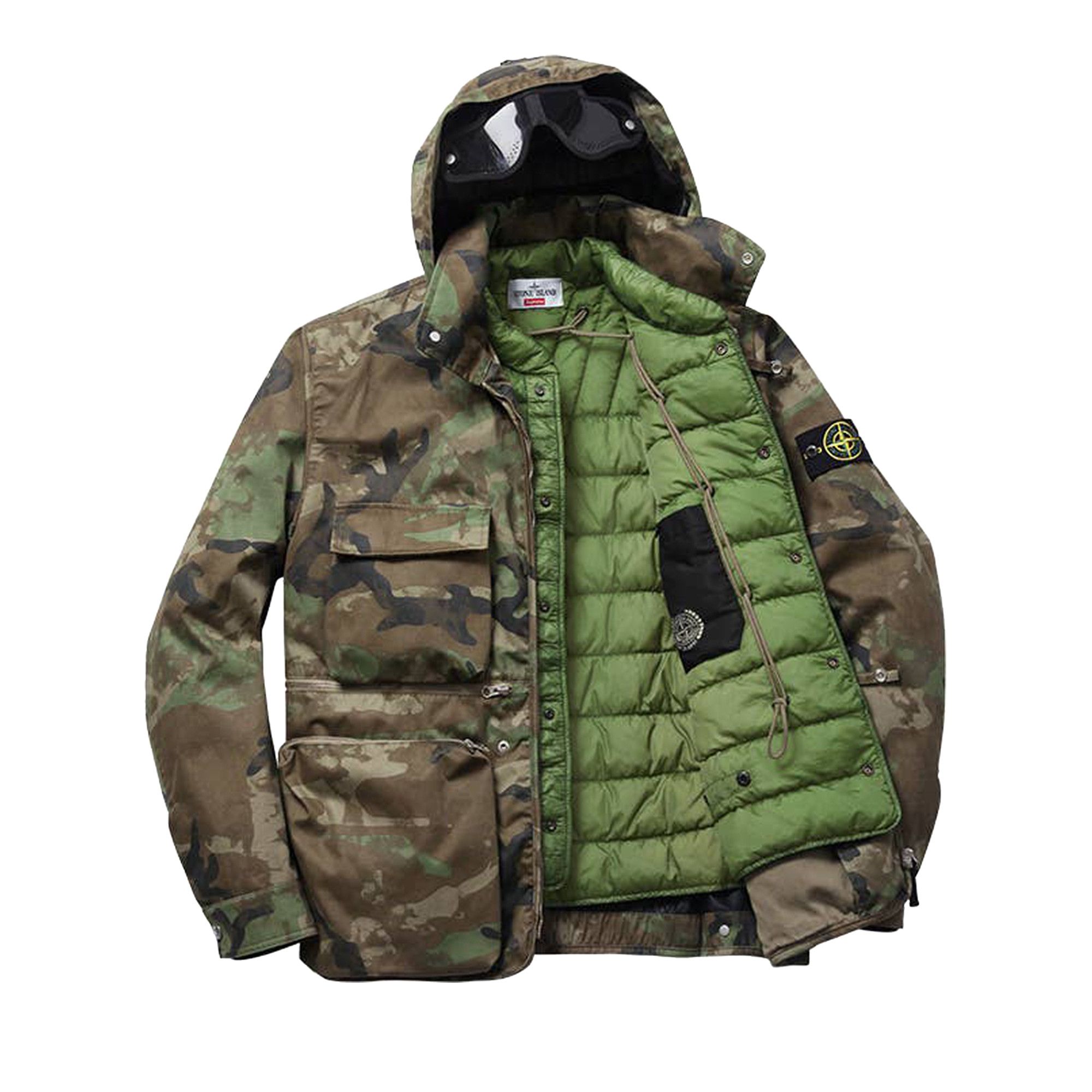 Buy Supreme x Stone Island Nero Jacket 'Woodland Camo' - 0534