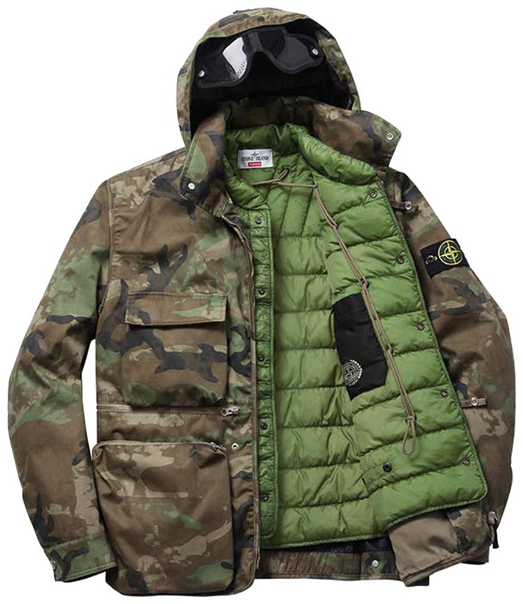 Supreme x Stone Island Nero Jacket Woodland Camo