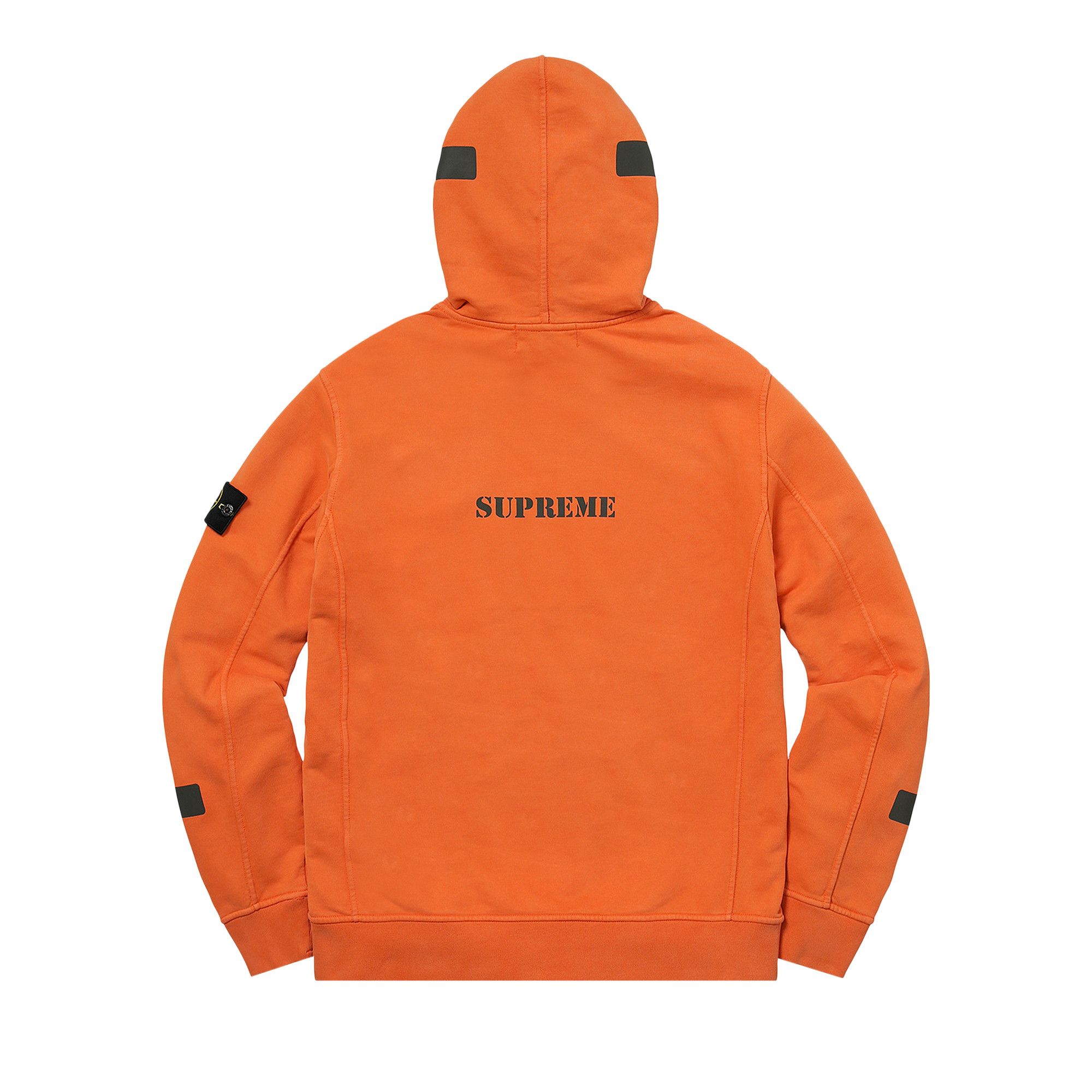 Buy Supreme x Stone Island Hooded Sweatshirt 'Orange' - FW17SW7