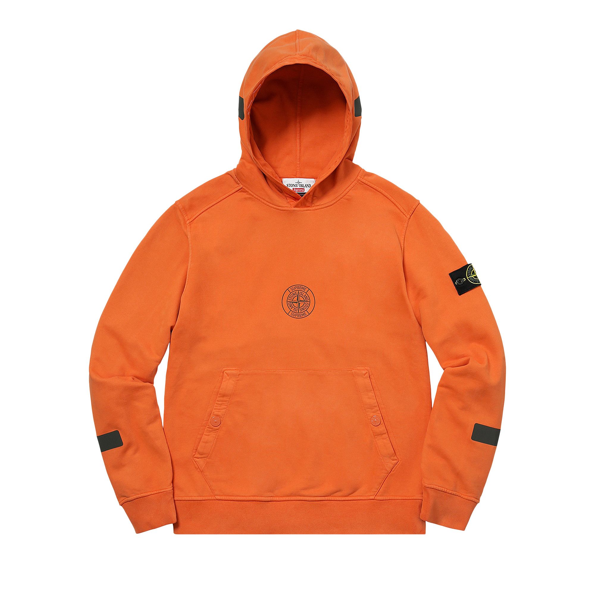 Buy Supreme x Stone Island Hooded Sweatshirt 'Orange' - FW17SW7
