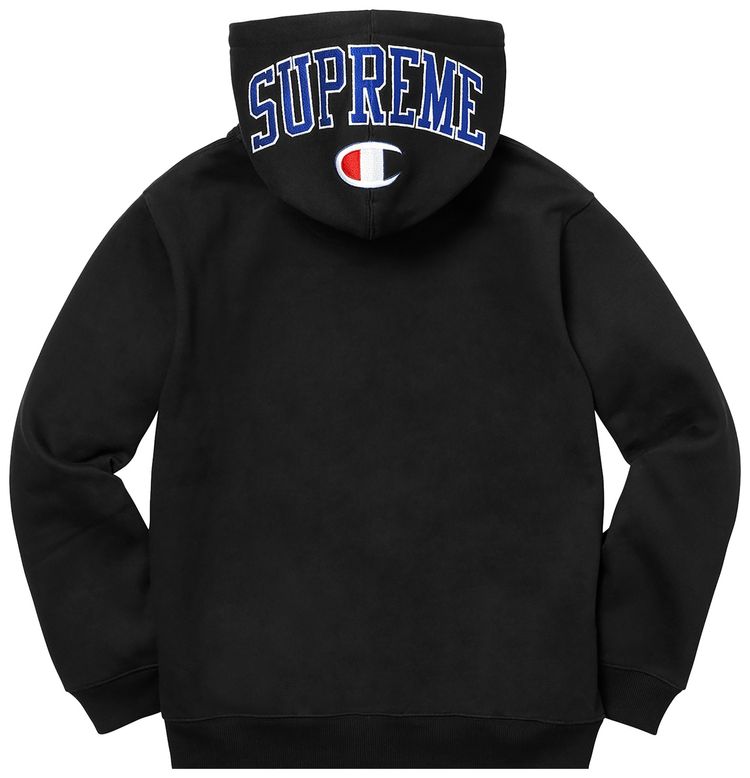 Supreme x Champion Arc Logo Zip Up Sweat Black