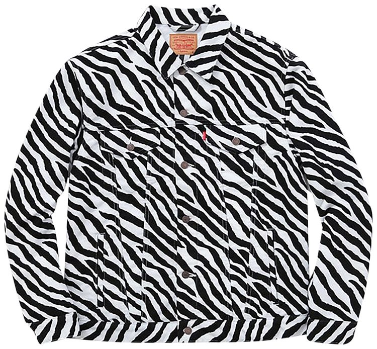 Supreme x Levis Moleskin Trucker Jacket Zebra