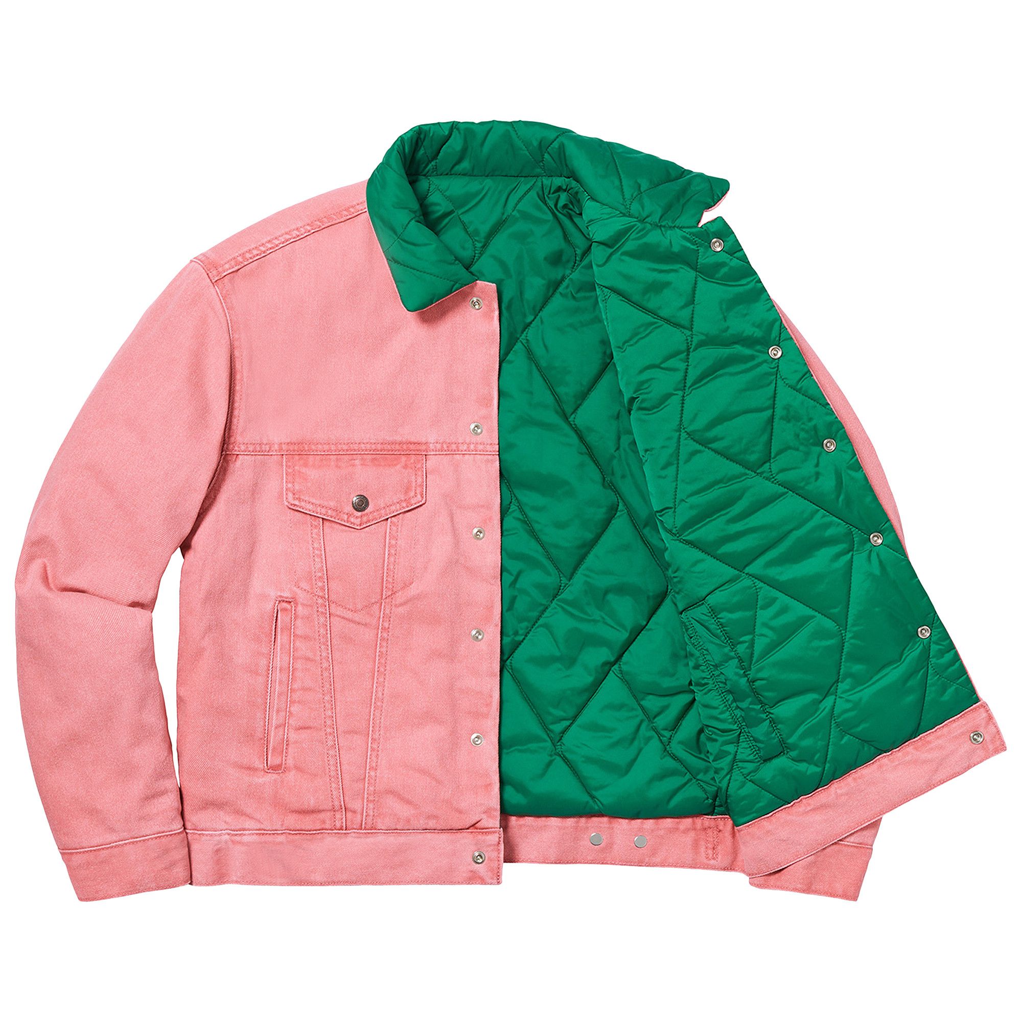 Buy Supreme x Levi's Quilted Reversible Trucker 'Pink' - FW18J10