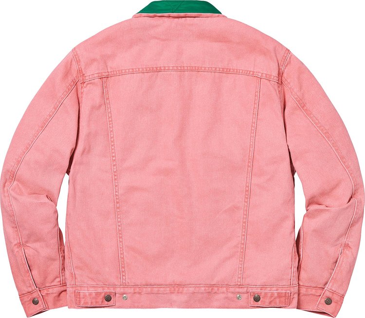 Supreme x Levis Quilted Reversible Trucker Pink