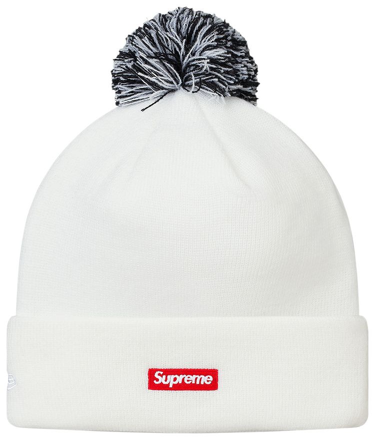 Supreme x New Era Snake Script Beanie White