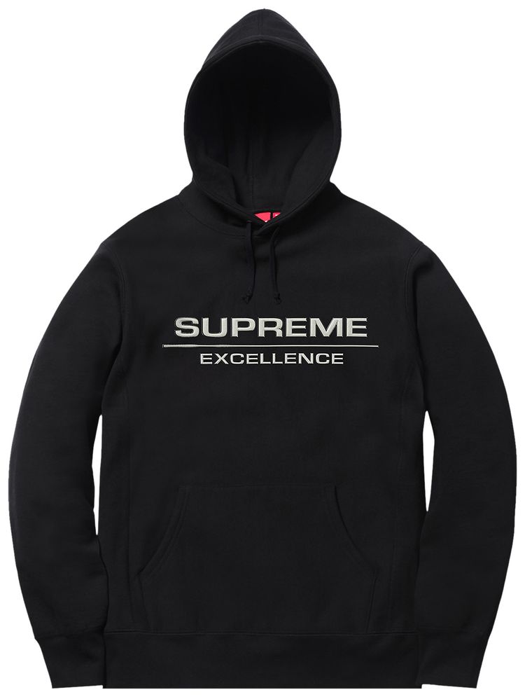 Supreme Reflective Excellence Hooded Sweatshirt Black