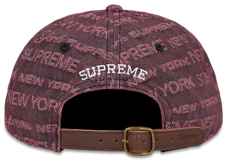 Supreme Multi Type Jacquard Denim 6 Panel Purple