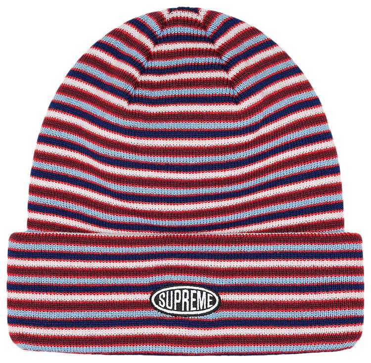 Supreme Multi Stripe Beanie Purple