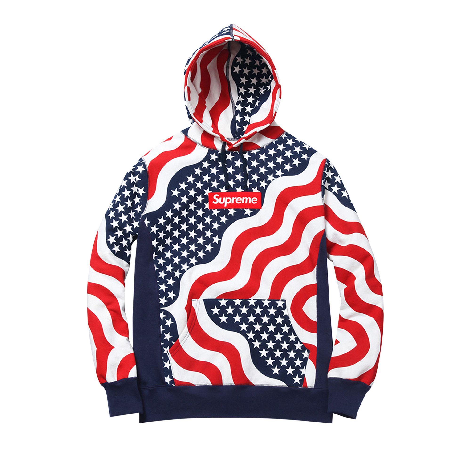 Supreme Box Logo Pullover Hoodie 星条旗 Supreme Box Logo Pullover Hoodie “USA / American Flag” FW14 Size M